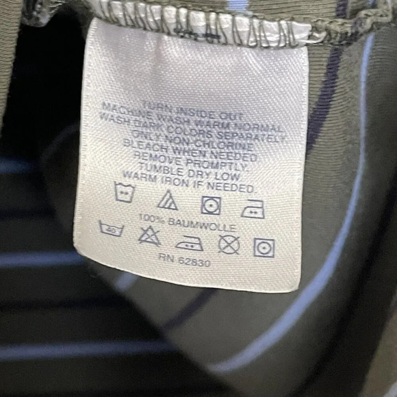 Lands End Polo Shirt Striped Size XXL 50-52 Short Sleeve Business Cotton - Picture 4 of 5